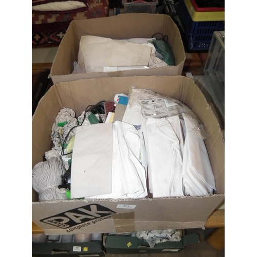 201 - 2 BOXES OF MISC HABIDASHERY/MATERIALS ETC