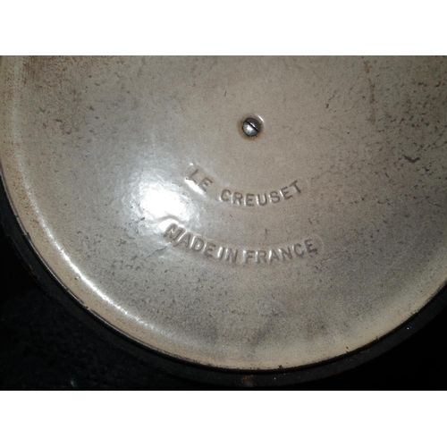 208 - 4 CAST IRON PANS (2 LE CREUSET)