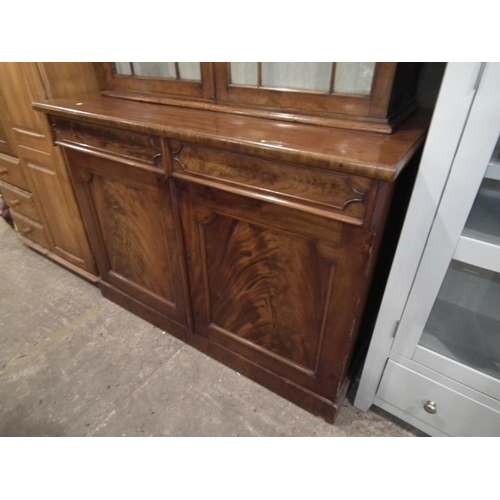 449 - VICTORIAN MAHOGANY CUPBOARD/DRESSER