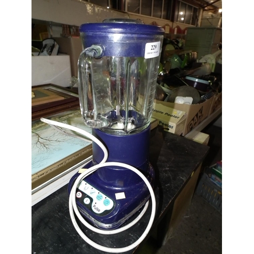 229 - KITCHEN AID BLENDER - WARRANTED UNTIL 12 NOON ON TUESDAY FOLLOWING THE ABOVE SALE