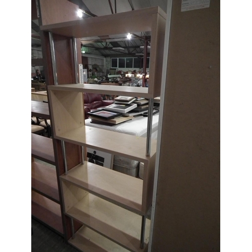 469 - BEECH EFFECT SHELF UNIT