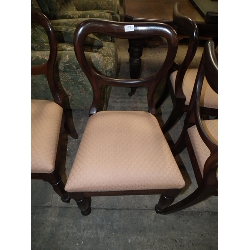 471 - SET OF 6 ROSEWOOD BALLOON BACK CHAIRS