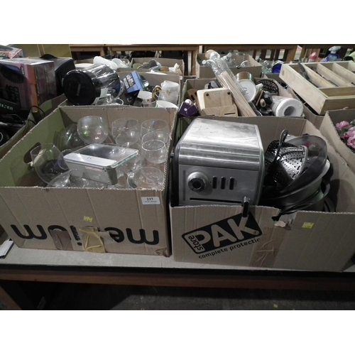 237 - 4 BOXES OF KITCHENWARE