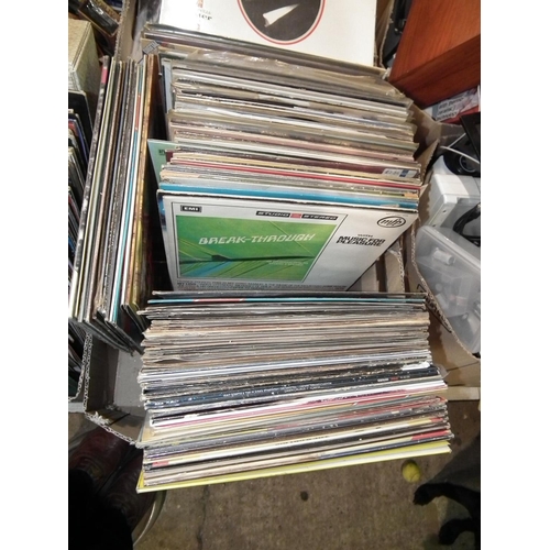 240 - 4 BOXES OF RECORDS/CD'S/BLANK TAPES ETC