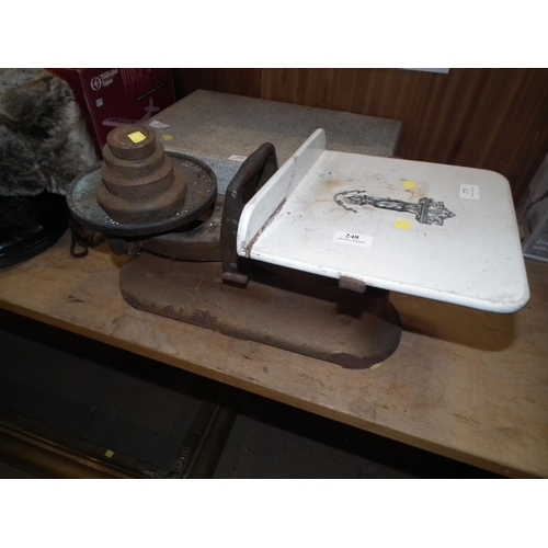 248 - ANTIQUE SCALES AND WEIGHTS