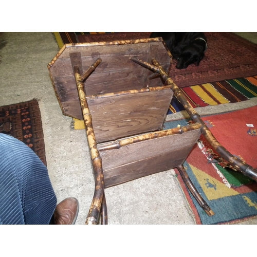 499 - ANTIQUE CANE TABLE