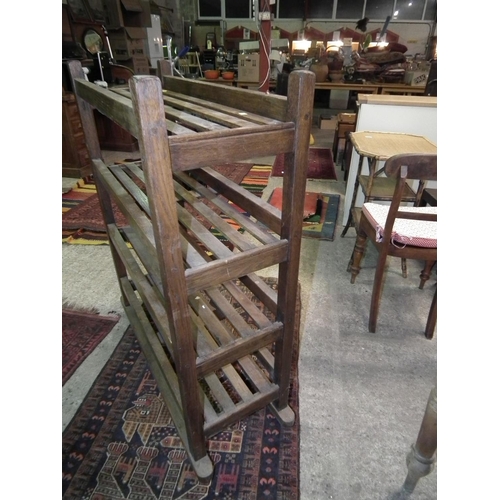 500 - STANLEY ANTIQUE 4 TIER SHOE RACK