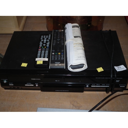 272 - TOSHIBA DVD/VIDEO PLAYER/RECORDER - WARRANTED UNTIL NOON TUES FOLLOWING THE ABOVE SALE