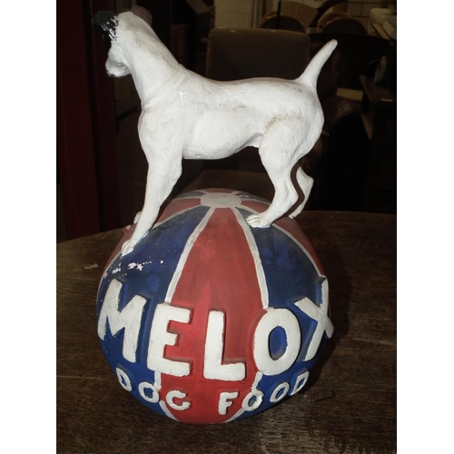 274 - MELOX DOG FOOD ADVERTISING PIECE - 18'' TALL