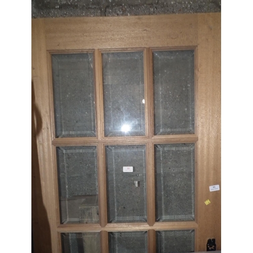 93 - WOODEN 15 PANEL GLASS DOOR