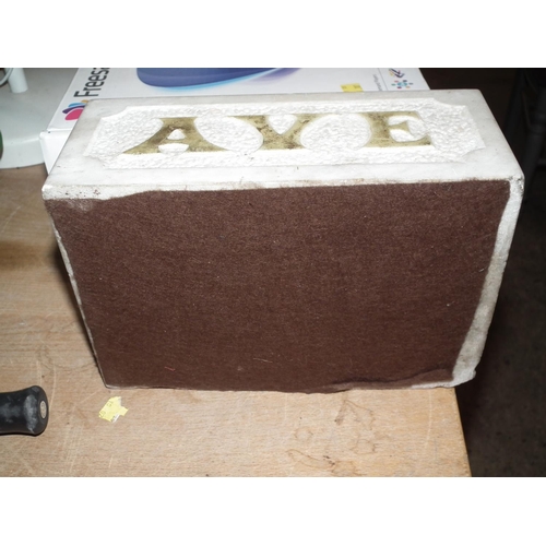 291 - LARGE MARBLE BLOCK DOORSTOP