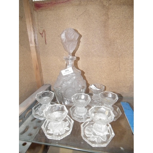 304 - GLASS DECANTERS ETC