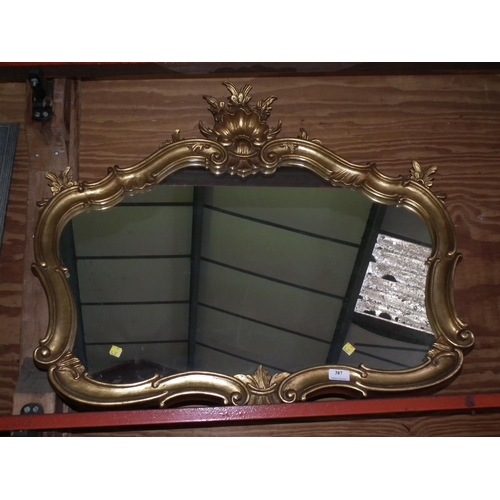 387 - DECORATIVE GILT FRAME MIRROR