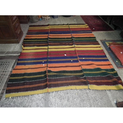 407 - HAND STITCHED 3 SECTION RUG 222 X 178