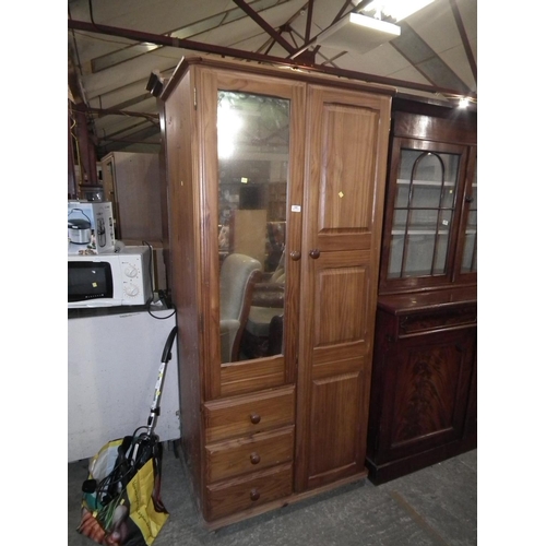 448 - GENTS SINGLE, PINE WARDROBE