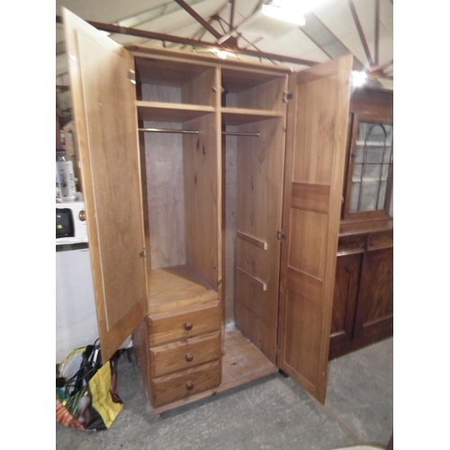 448 - GENTS SINGLE, PINE WARDROBE