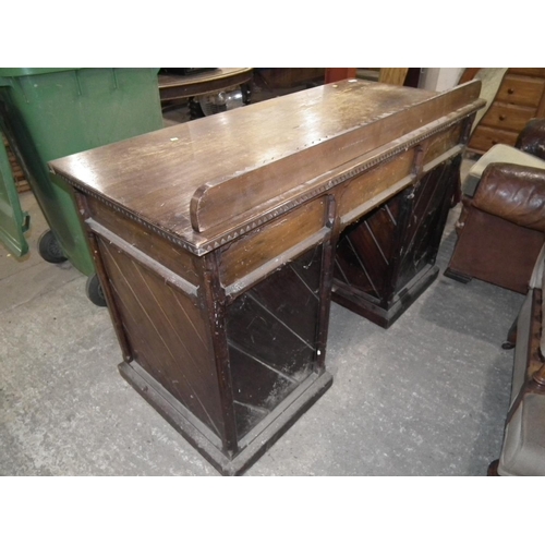 461 - ANTIQUE CARVED DESK