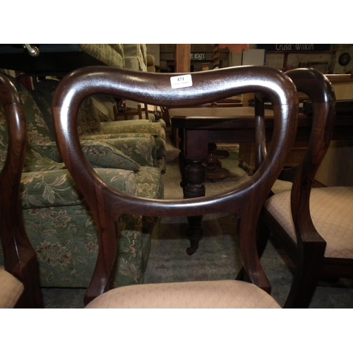 471 - SET OF 6 ROSEWOOD BALLOON BACK CHAIRS