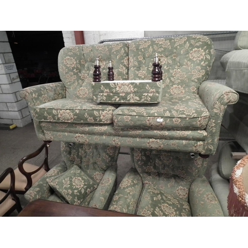 485 - 3 PIECE SUITE & FOOTSTOOL