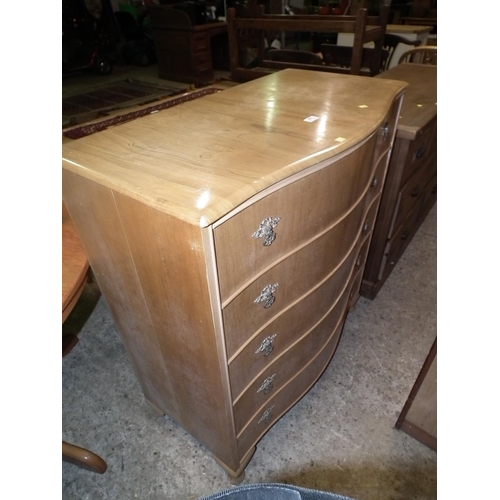 488 - BOW FRONT CHEST OF DRAWERS