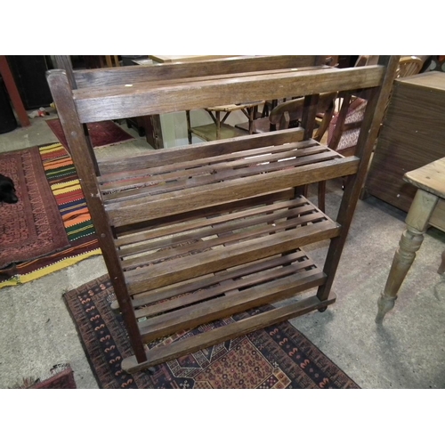 500 - STANLEY ANTIQUE 4 TIER SHOE RACK