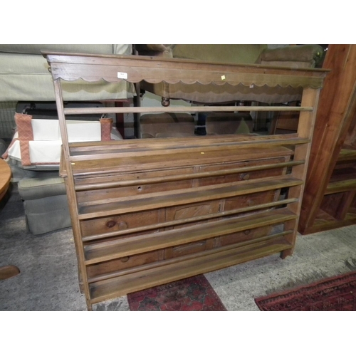 503 - ANTIQUE PINE DRESSER & PLATE RACK