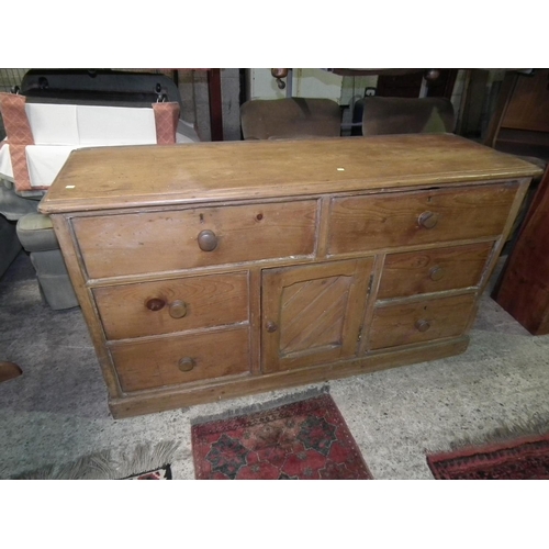 503 - ANTIQUE PINE DRESSER & PLATE RACK