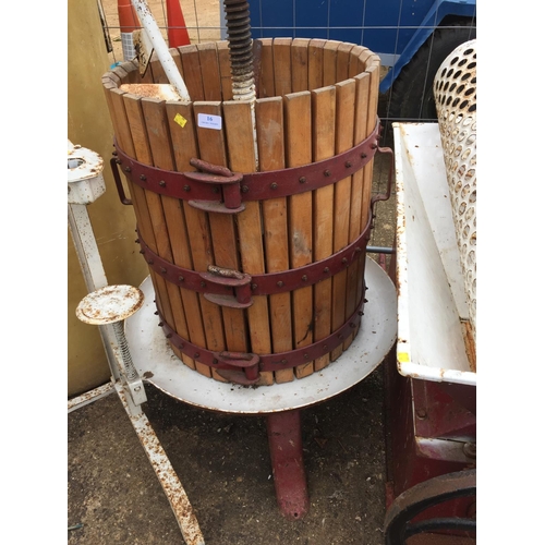 16 - CIDER PRESS WITH GRINDER/BOTTLE CORKER ETC