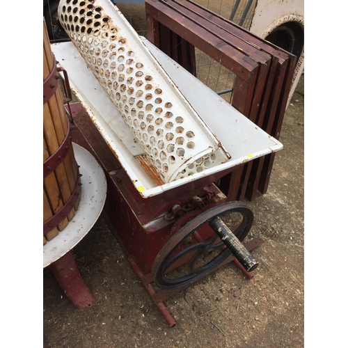16 - CIDER PRESS WITH GRINDER/BOTTLE CORKER ETC
