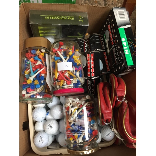 176 - BOX OF GOLF ACCESSORIES