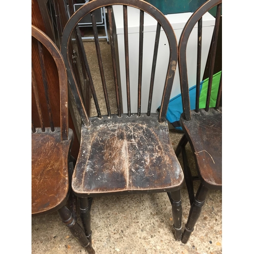 187 - 3 X OAK CHAIRS