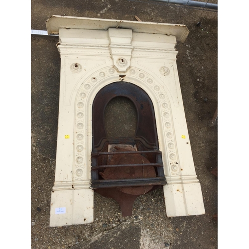 21 - CAST IRON FIRE PLACE