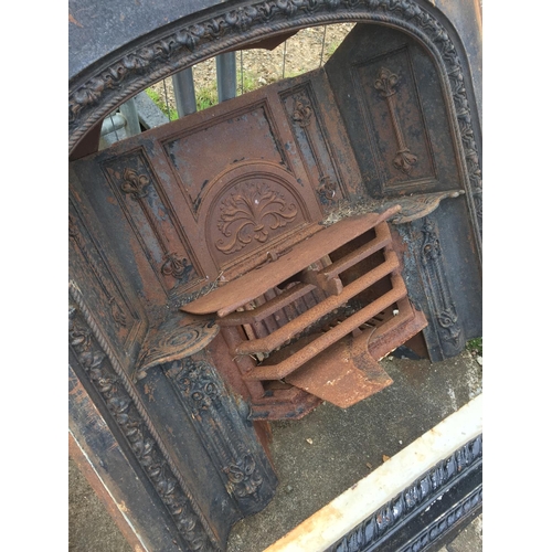 22 - CAST IRON FIRE PLACE