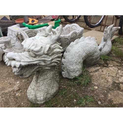 32 - TTHREE PIECE DRAGON ORNAMENT