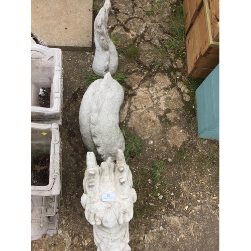 32 - TTHREE PIECE DRAGON ORNAMENT