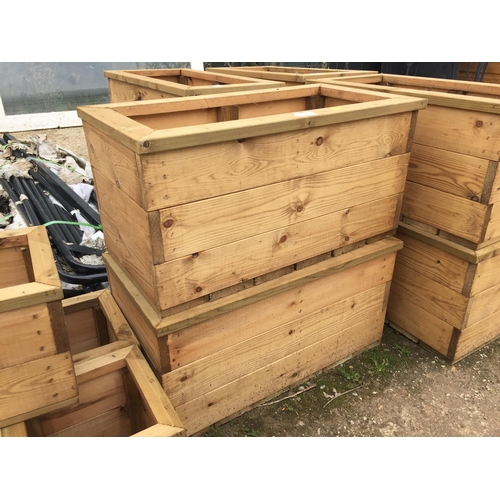 39 - 2 X WOODEN PLANTERS