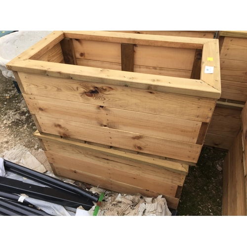 40 - 2 X WOODEN PLANTERS