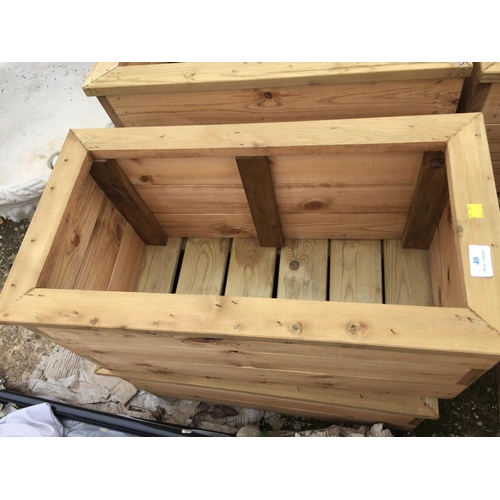 40 - 2 X WOODEN PLANTERS