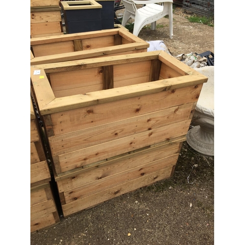 41 - 2 X WOODEN PLANTERS