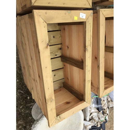 41 - 2 X WOODEN PLANTERS
