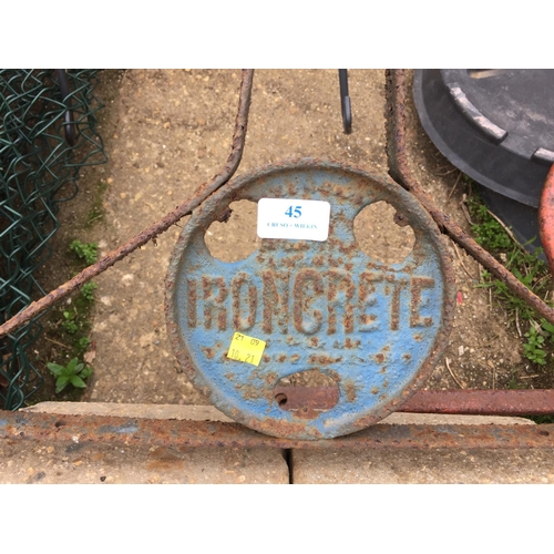 45 - IRONCRETE GARDEN ROLLER