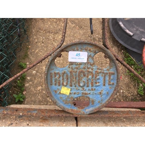 45 - IRONCRETE GARDEN ROLLER