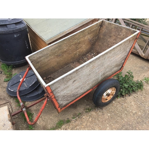 46 - WOODEN GARDEN TRAILER