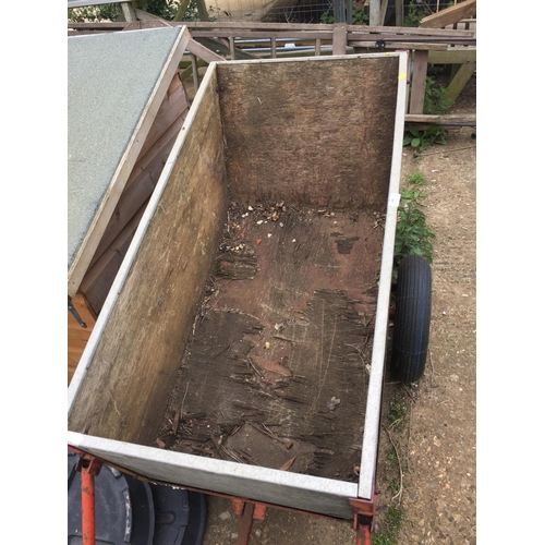 46 - WOODEN GARDEN TRAILER