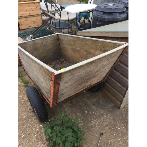 46 - WOODEN GARDEN TRAILER