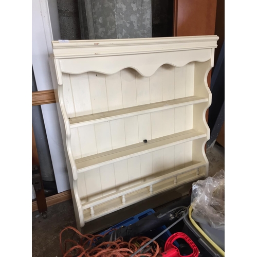 56 - KITCHEN PINE WALL SHELF UNIT