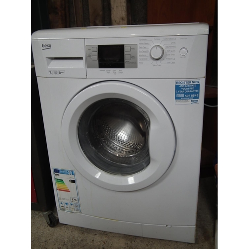 100 - BEKO A+++ RATED WASHING MACHINE - WARRANTED UNTIL NOON TUES FOLLOWING THE ABOVE SALE