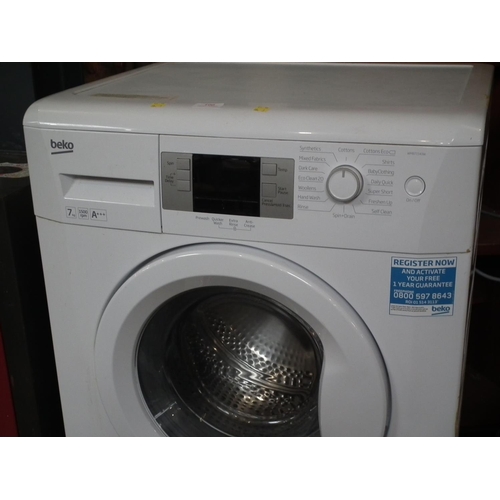 100 - BEKO A+++ RATED WASHING MACHINE - WARRANTED UNTIL NOON TUES FOLLOWING THE ABOVE SALE