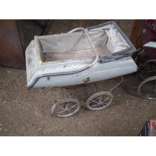 127 - 2 VINTAGE TRIANG PRAMS