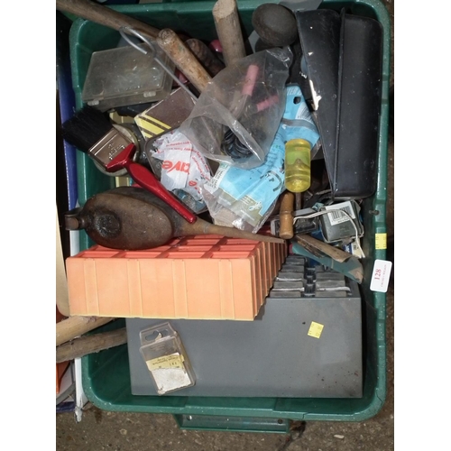 128 - LARGE QUANTITY OF GARAGE/SHED MISC. TOOLS, SCREWS ETC.